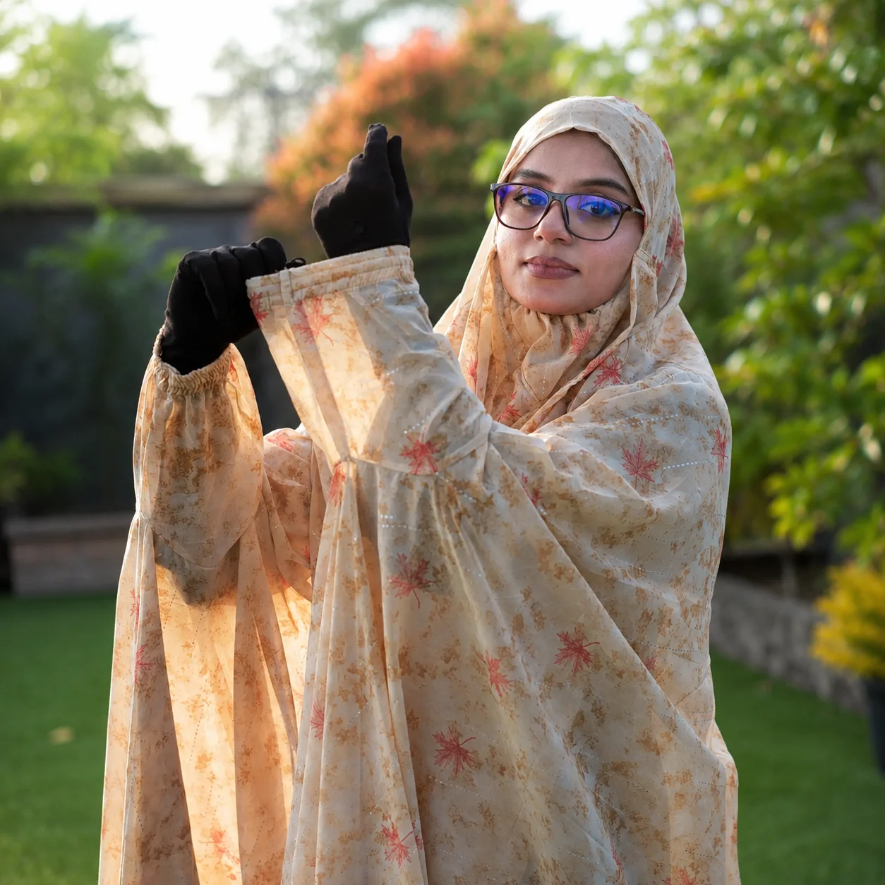 Premium Cherry Georgette Semi Long Khimar G107